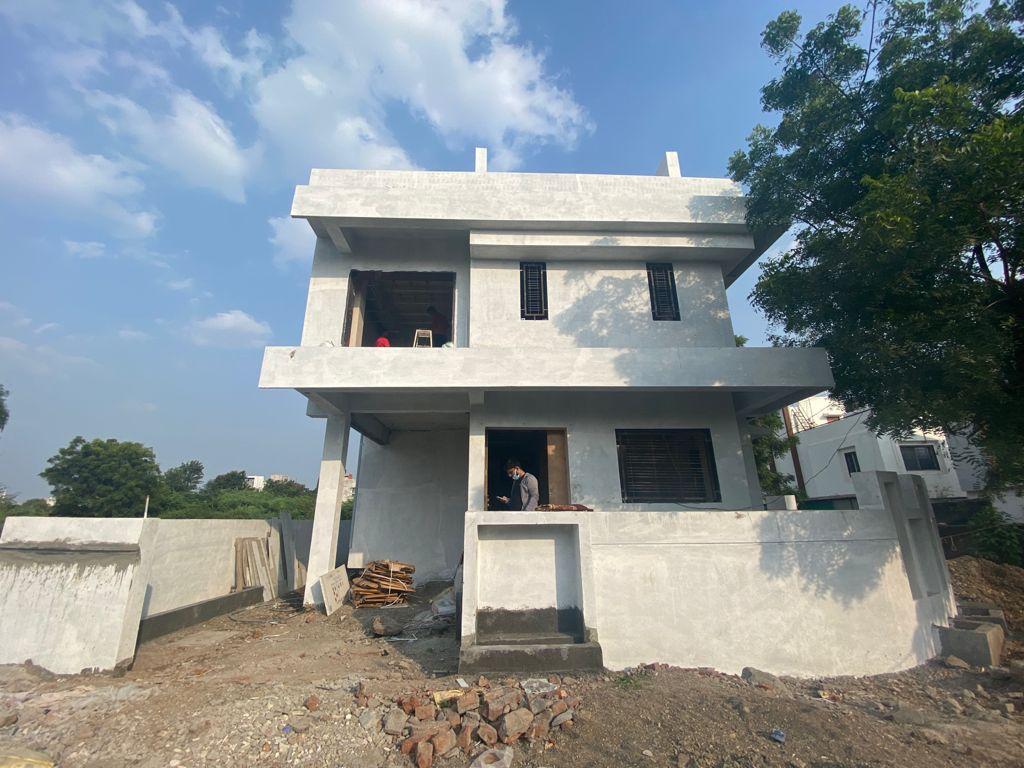 Two storey residential reinforced concrete frame under construction